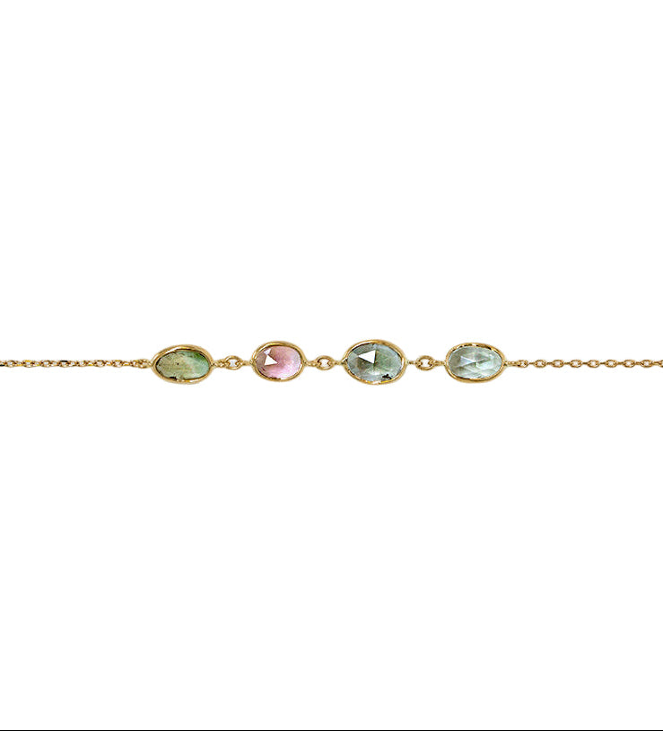 CELINE DAOUST | One of a Kind multi Maya Tourmaline Chain Bracelet