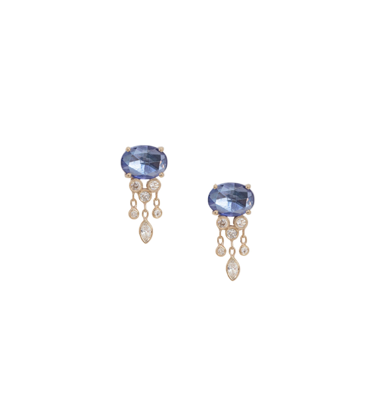 CELINE DAOUST | JELLYFISH BLUE SAPPHIRE AND DIAMONDS EARRINGS