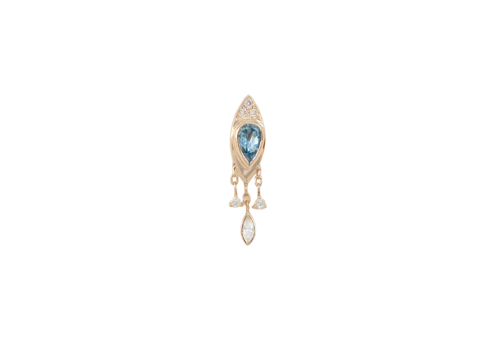 CELINE DAOUST | Aquamarine pear and diamonds earrings