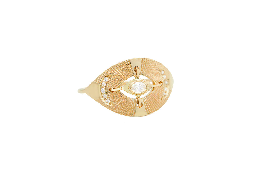 CELINE DAOUST | Eye & Moon ring