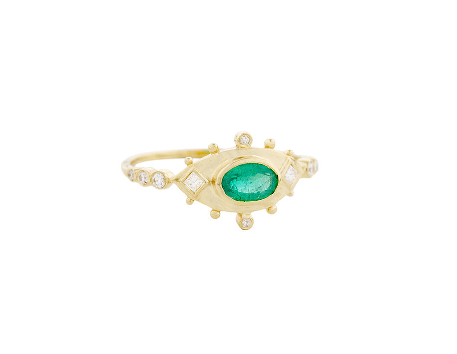 CELINE DAOUST | One of a kind emerald and diamonds ring