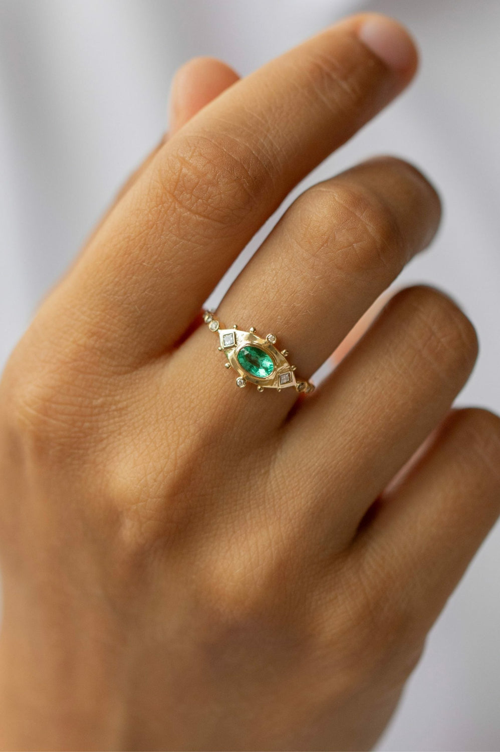 CELINE DAOUST | One of a kind emerald and diamonds ring