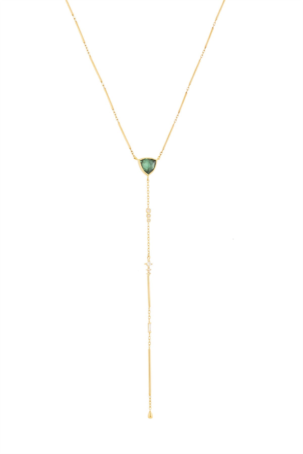 Celine Daoust| One of a Kind Tourmaline & Diamonds lariat necklace