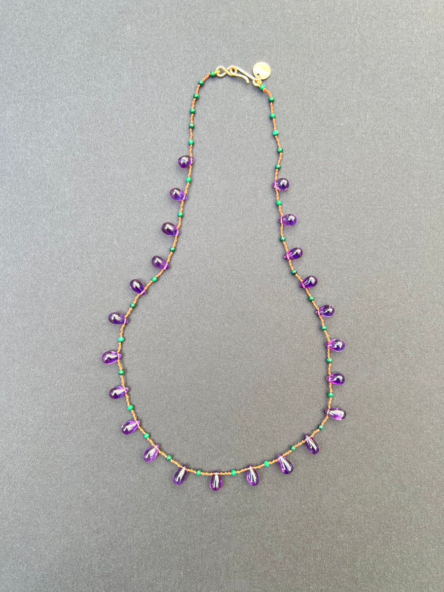 IVARENE | Youngtown necklace with amethyst & malachite