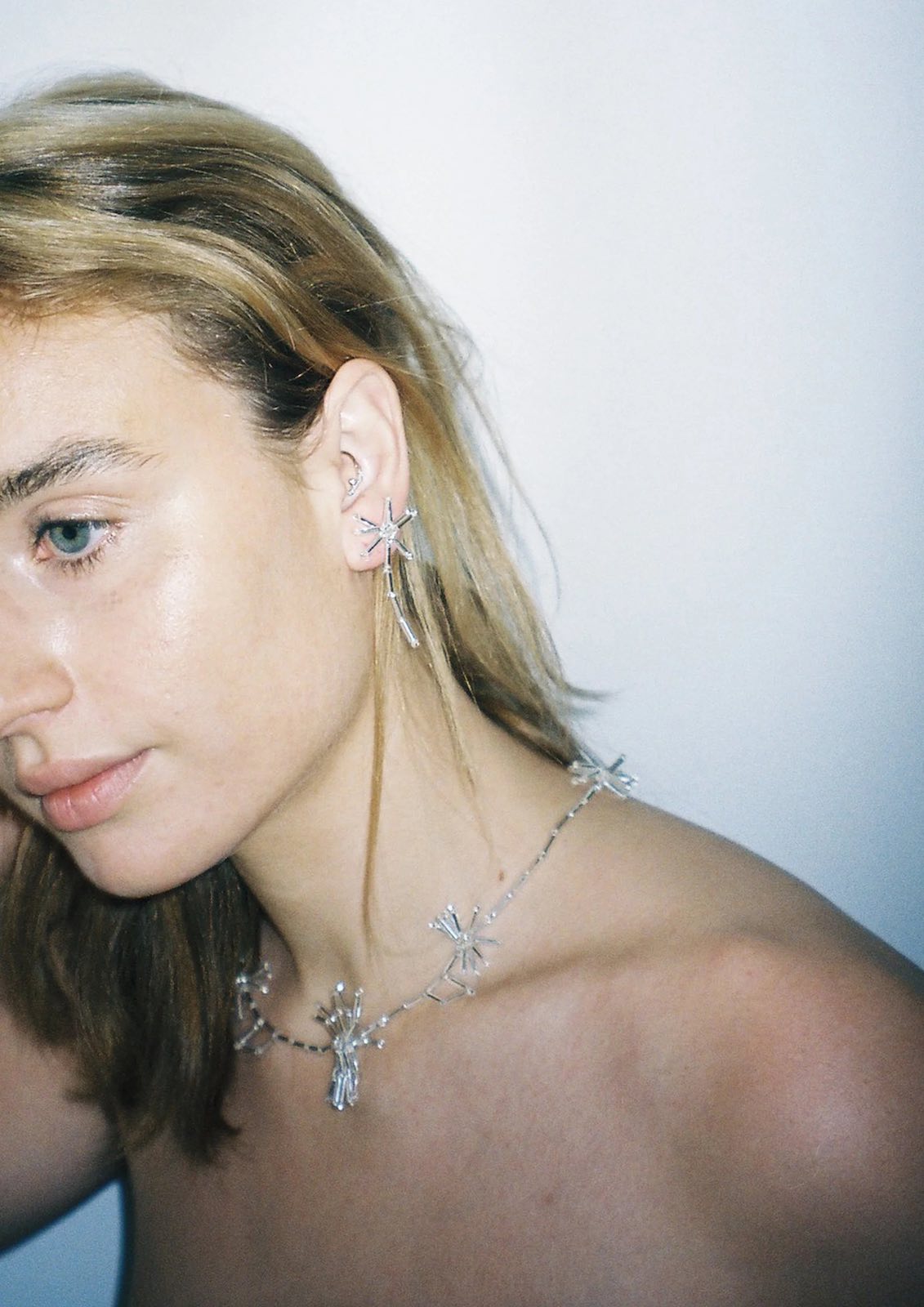 PURA UTZ | SILVER DANDELION NECKLACE