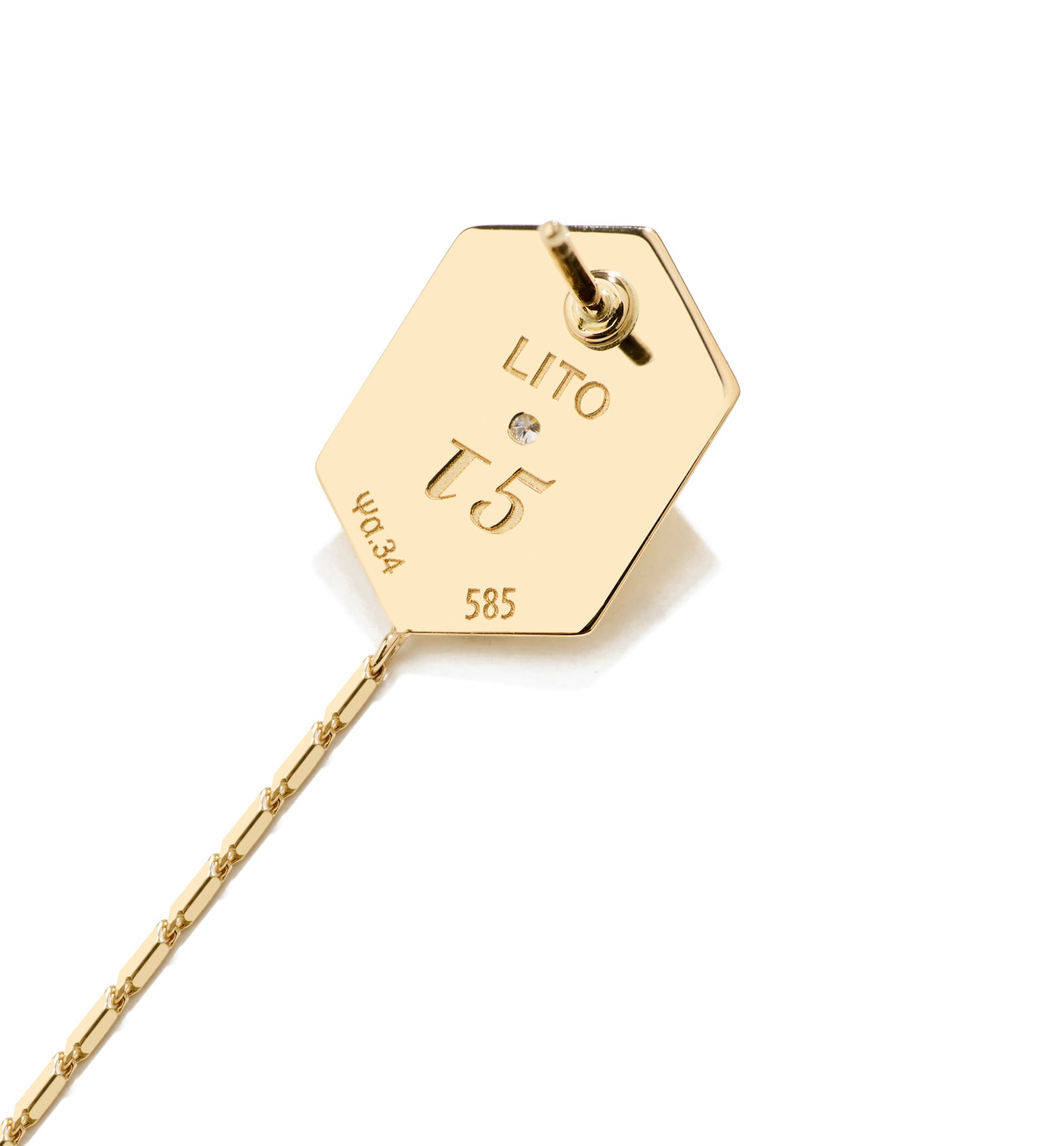 LITO | Hexagon diamond yellow earring