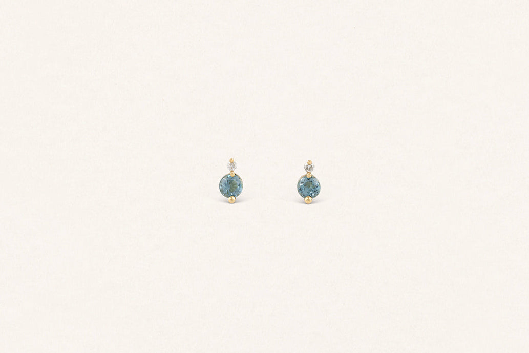 AVALON | London blue topaz & diamonds studs