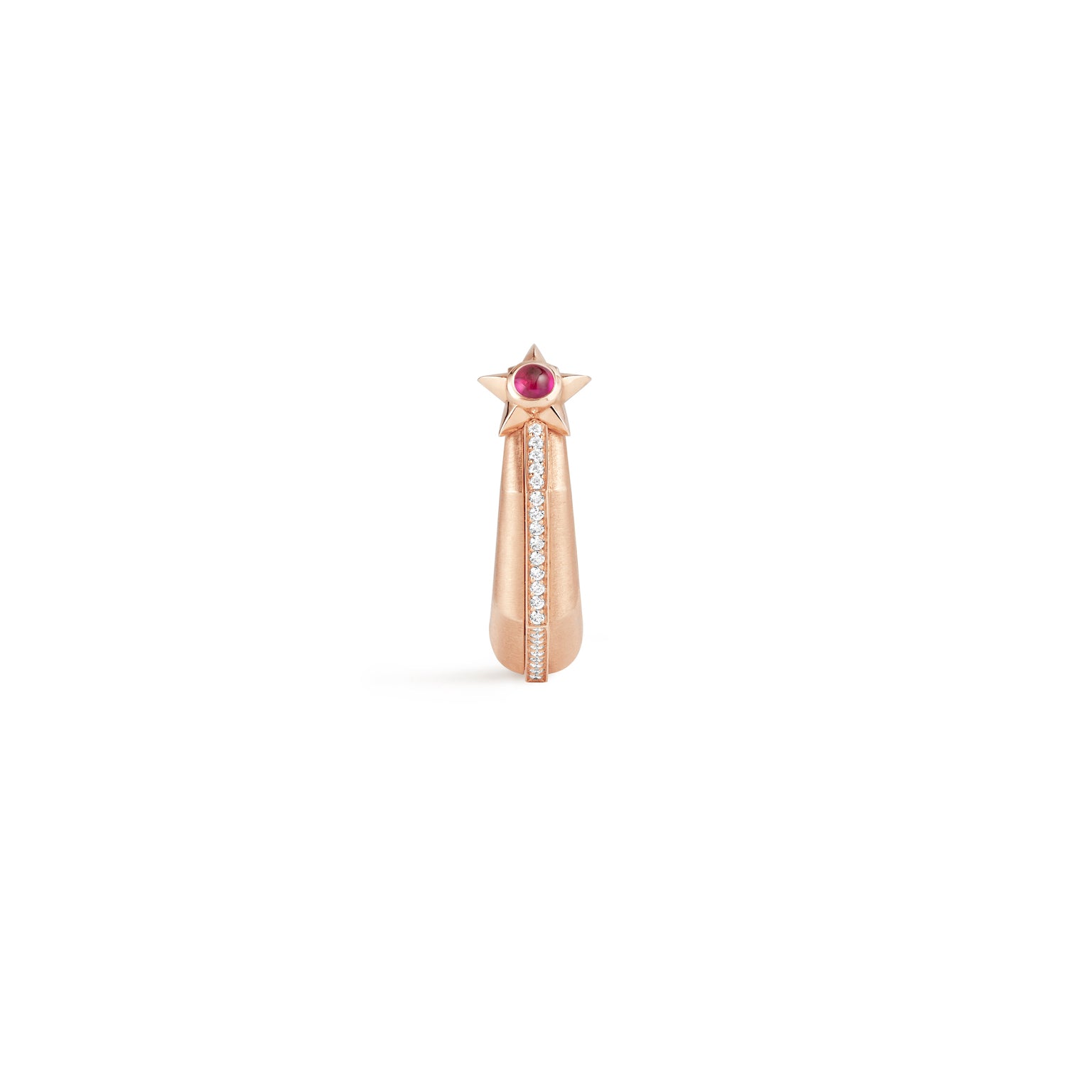 MARIE LICHTENBERG | Baba medium earring with diamonds and ruby