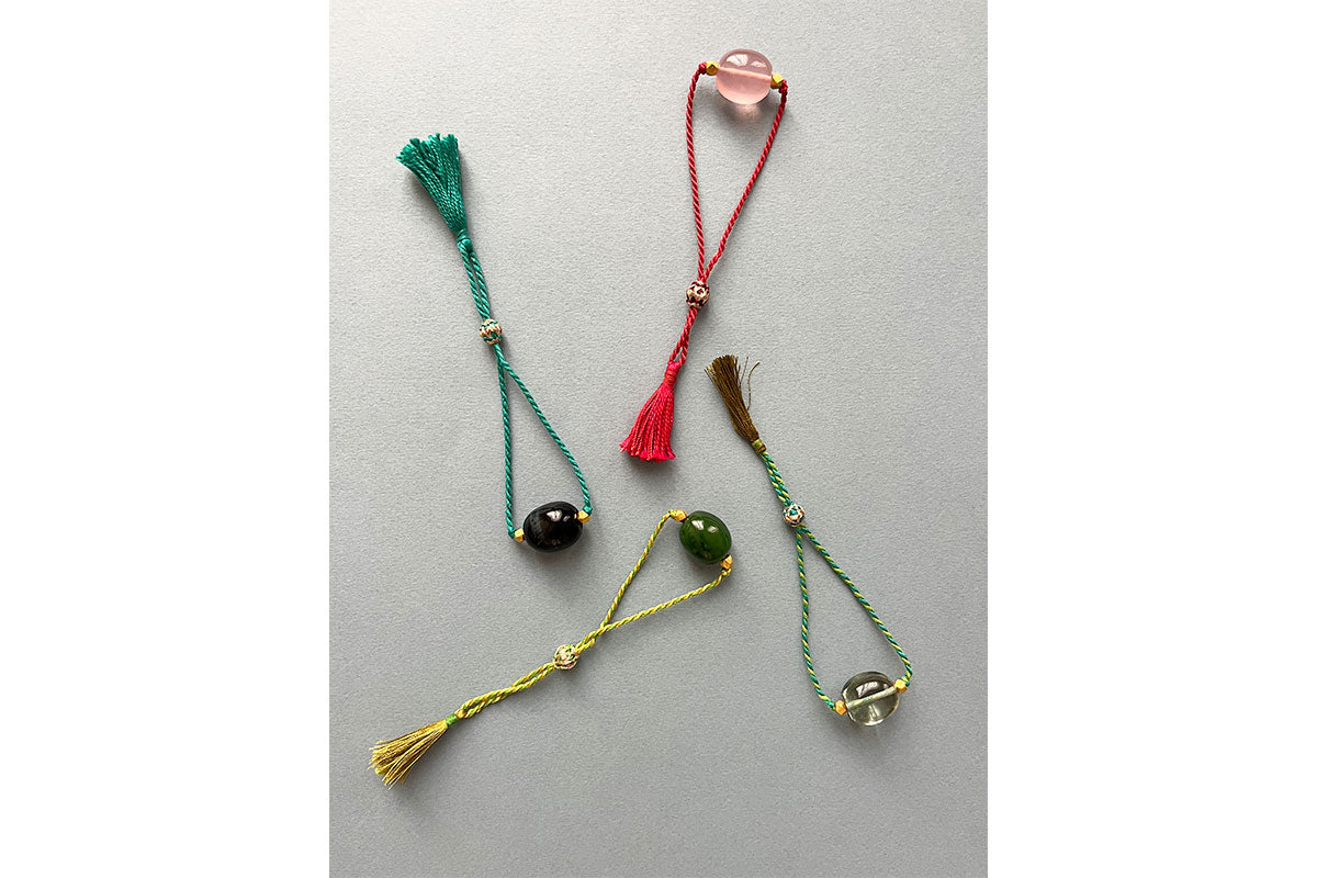 IAIA CARAVAN | Chota Cord bracelet in Pink Opal with single thread