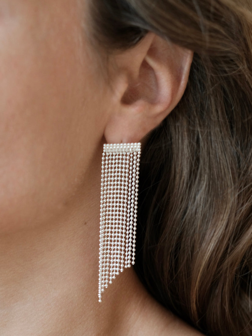 MAGGOOSH | Cascade Maxi Silver Earrings