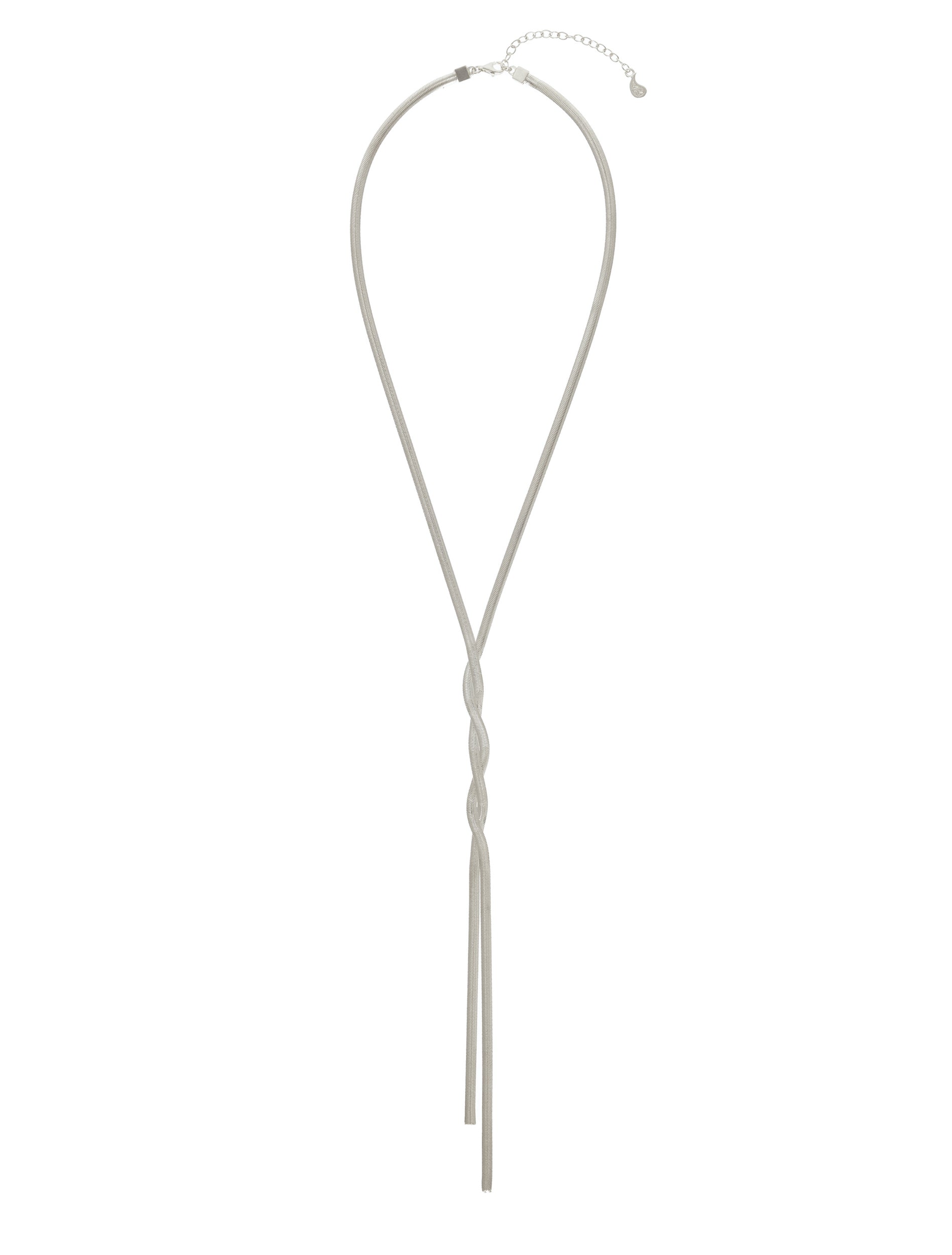MAGGOOSH | Twister Lariat Silver necklace