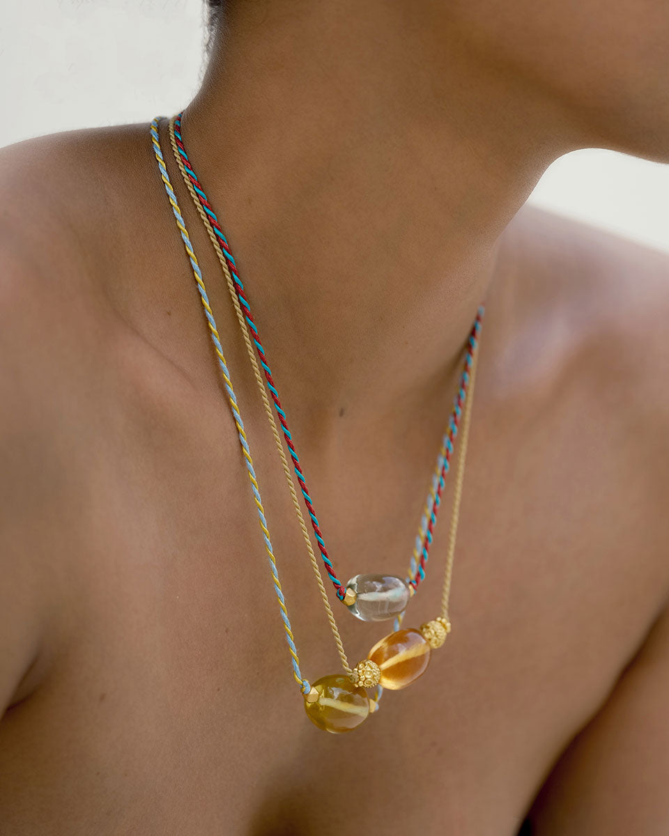 IAIA CARAVAN | Chota Cord necklace in citrine with single thread