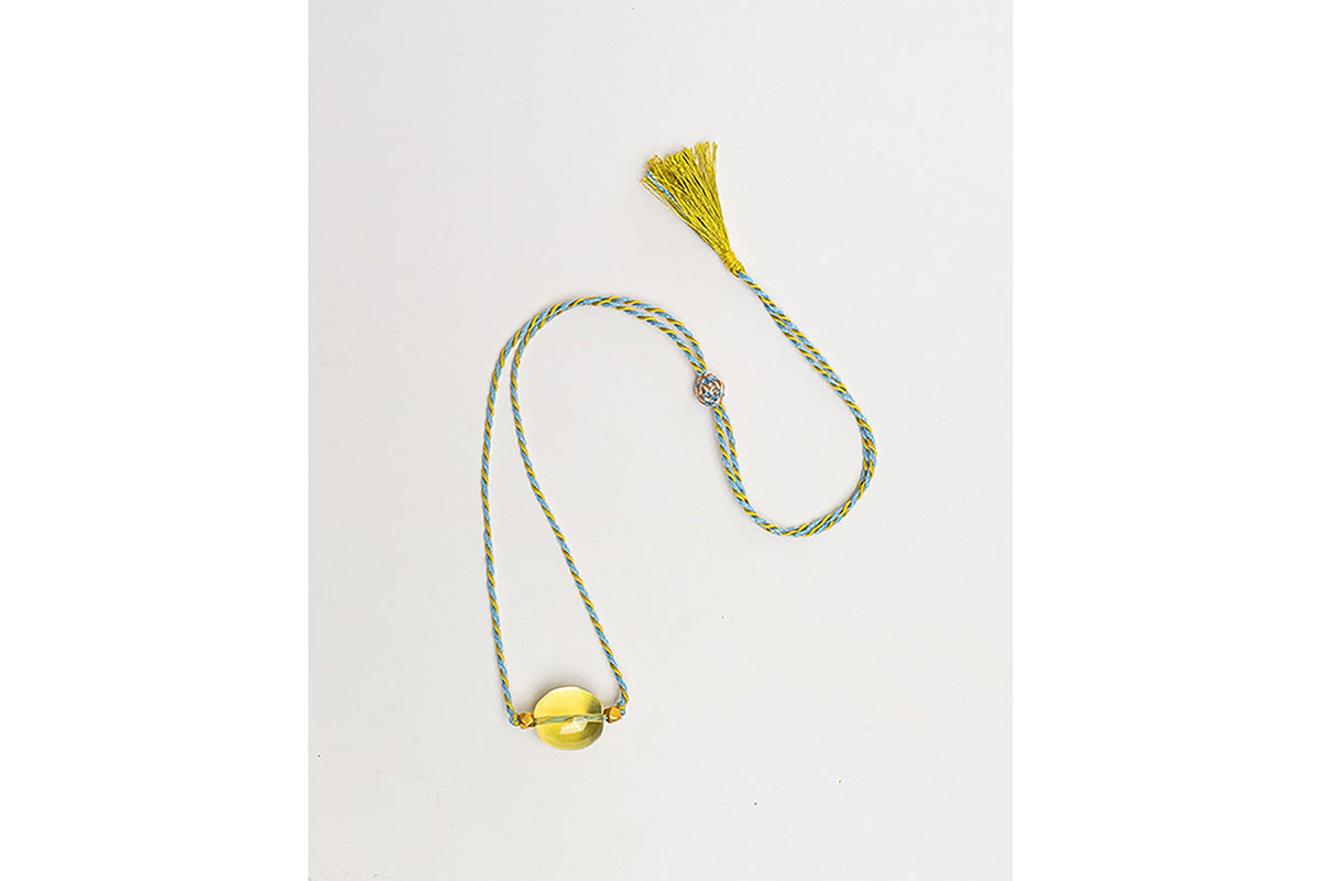 IAIA CARAVAN | Chota Cord necklace in Lemon Quartz with mixed thread