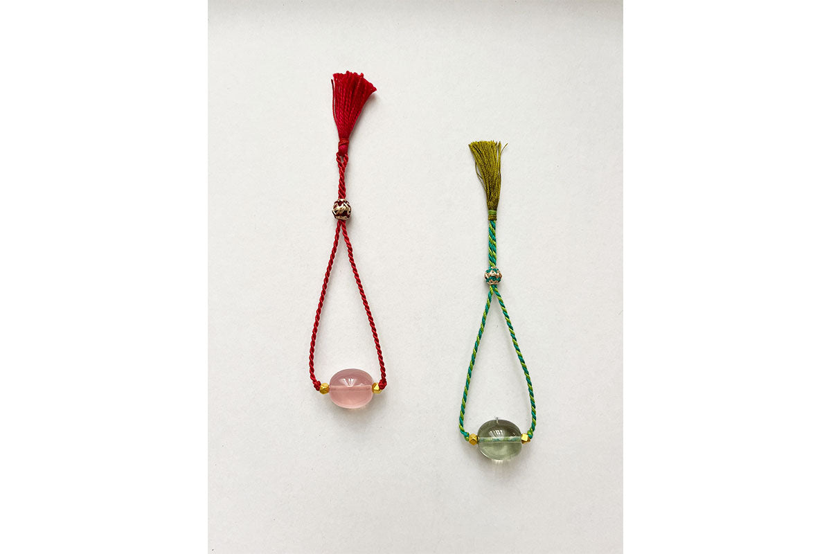 IAIA CARAVAN | Chota Cord bracelet in Pink Opal with single thread