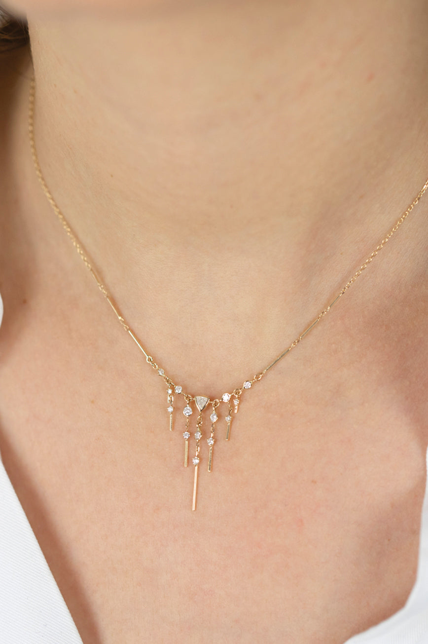 CELINE DAOUST | Dream maker necklace with a triangle diamond