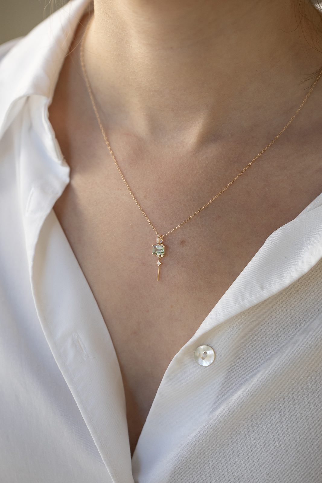 CELINE DAOUST | Tourmaline Baguette Pendant