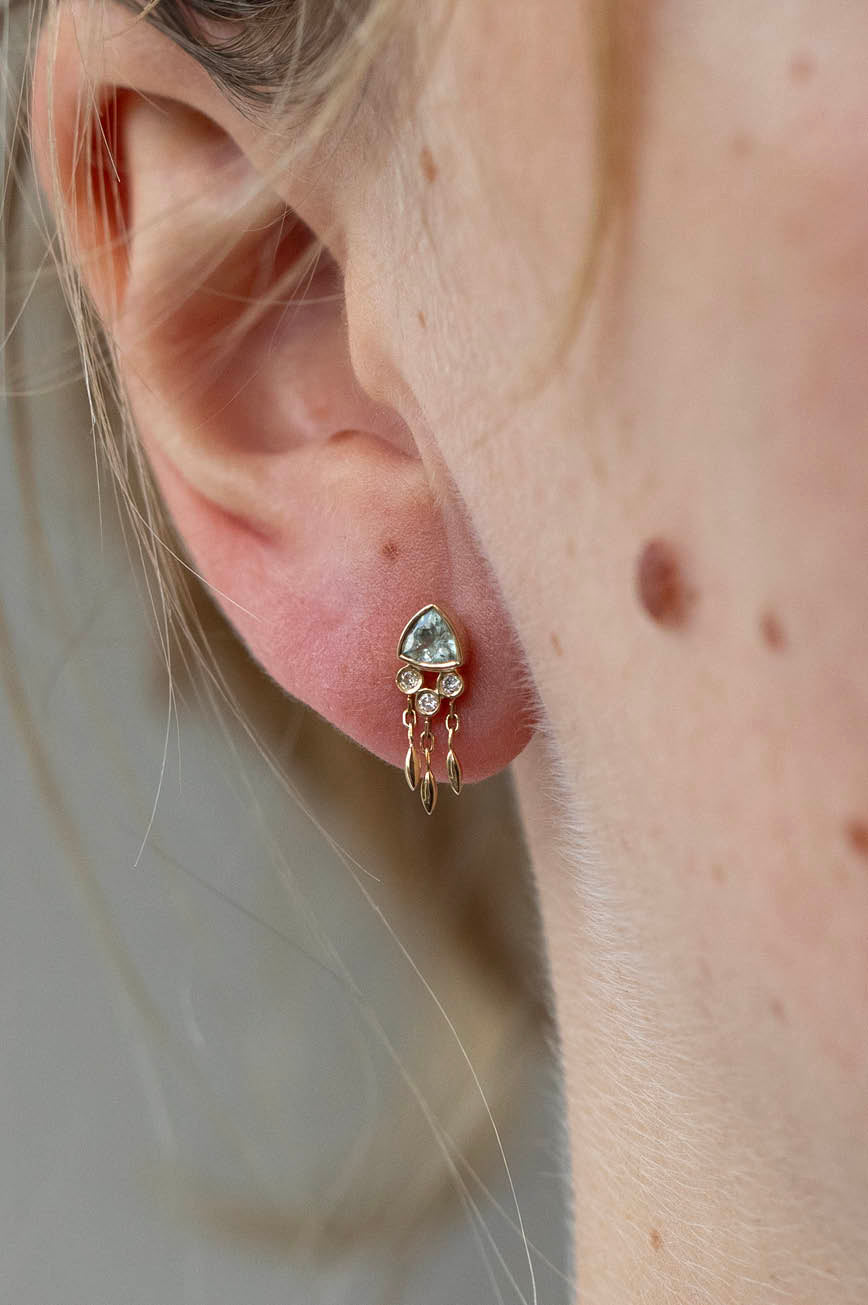 CELINE DAOUST | Trillion tourmaline earrings