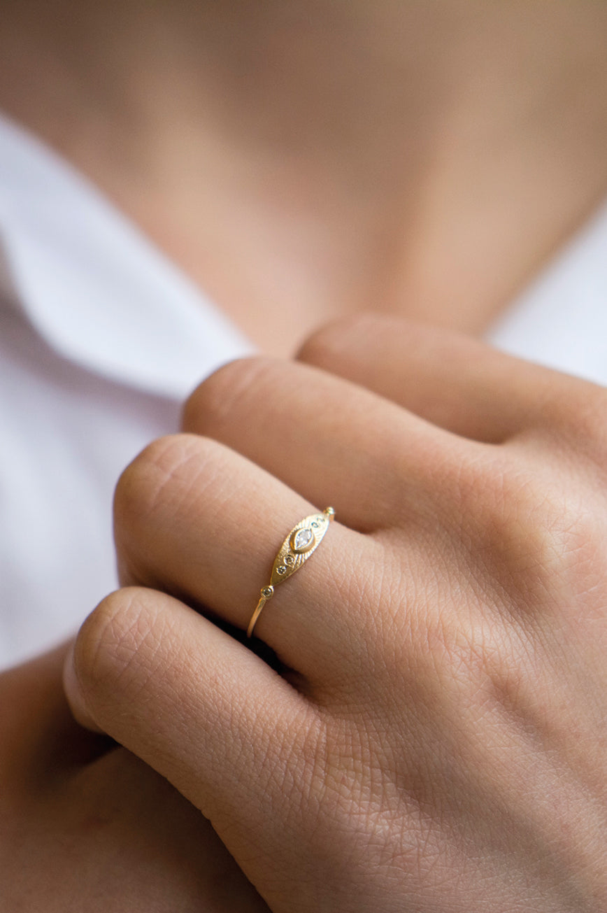 CELINE DAOUST| Protection & Believes Small Sun Eye ring