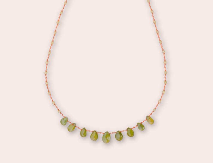 IVARENE | 9 Gouttes Necklace with Vesuvianite