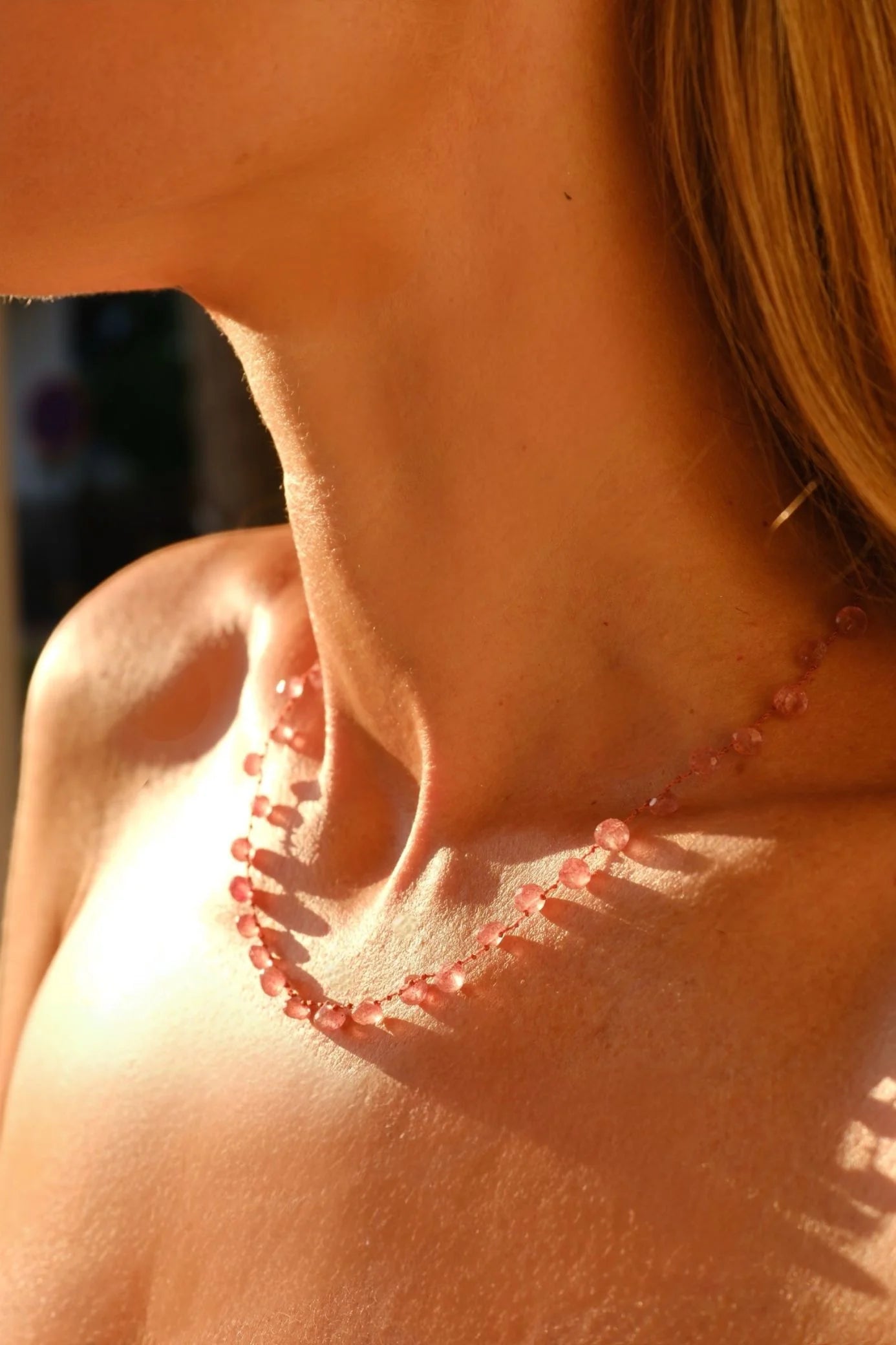 IVARENE | Melrose Necklace with Strawberry Quartz