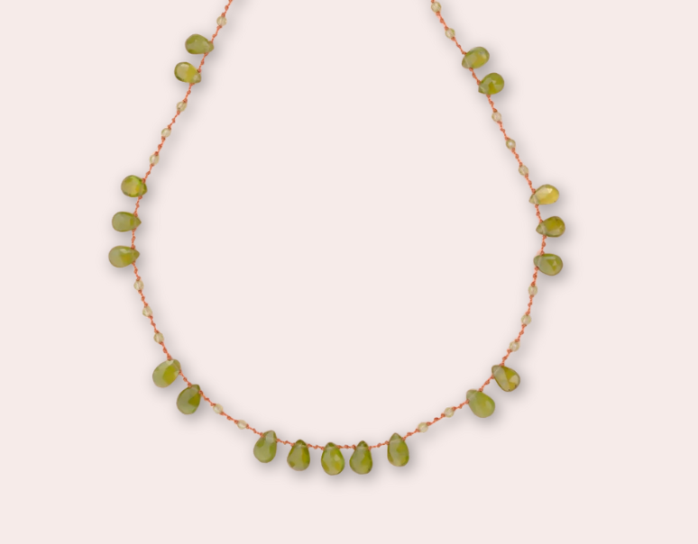 IVARENE | Offset Necklace with Vesuvianite