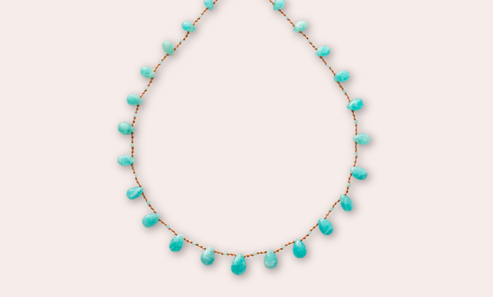 IVARENE | Beetle necklace with amazonite