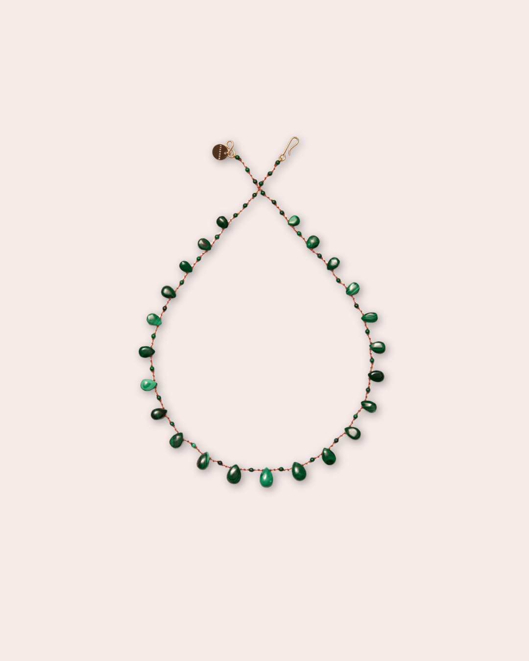 IVARENE | Drops & Beads Savannah Necklace with Malachite
