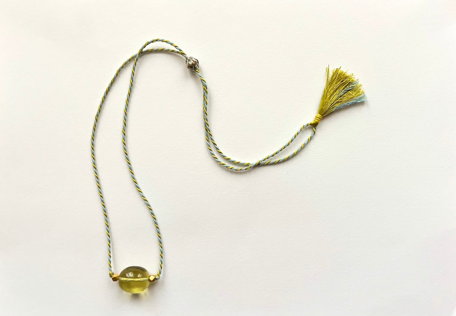 IAIA CARAVAN | Chota Cord necklace in Lemon Quartz with mixed thread