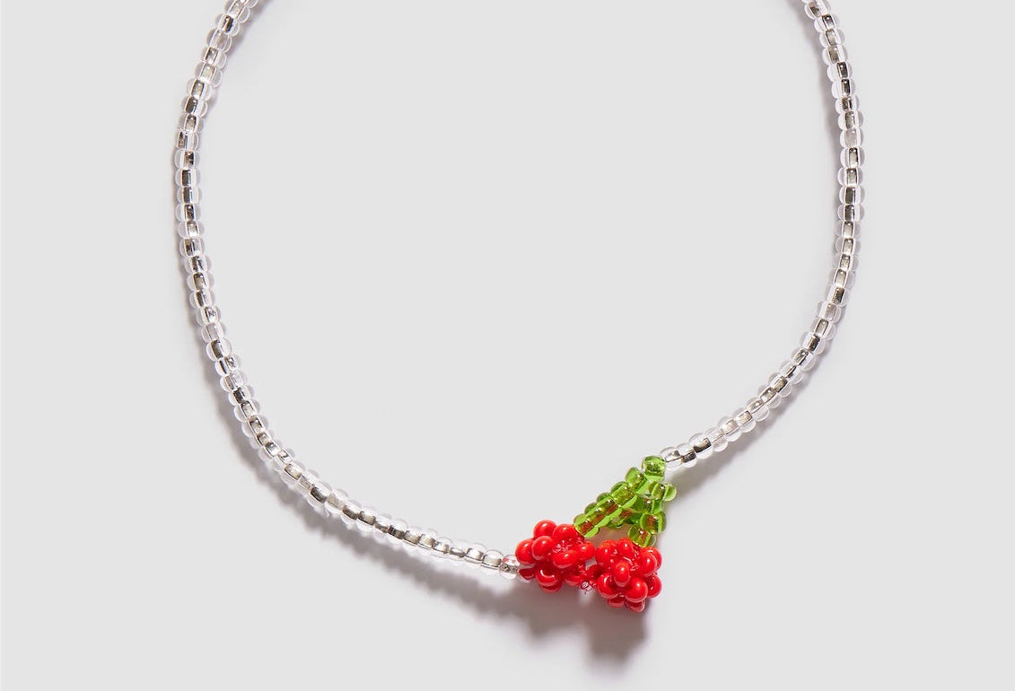 PURA UTZ | MINI SILVER CHERRY BRACELET