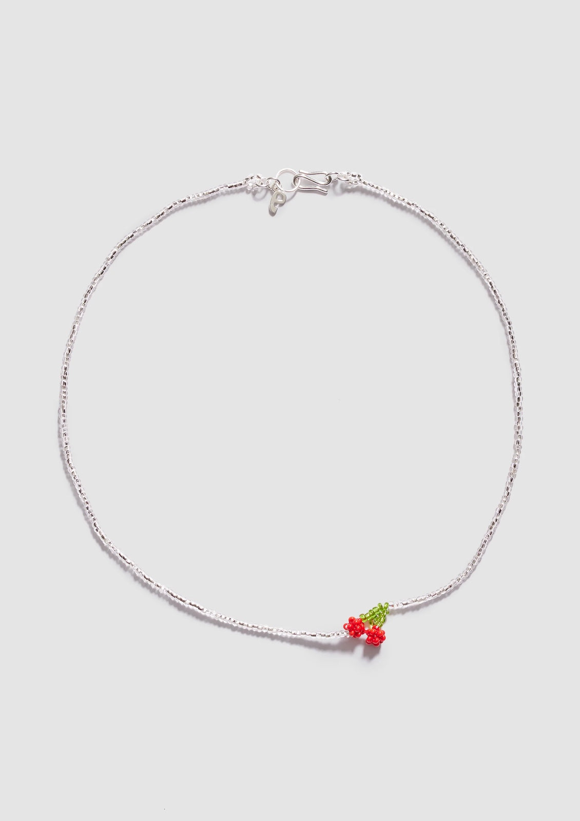 PURA UTZ | MINI SILVER CHERRY NECKLACE