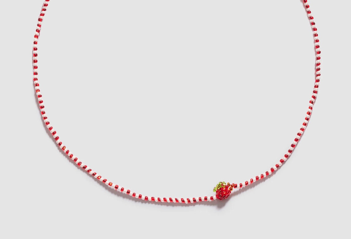 PURA UTZ | MINI STRIPED APPLE NECKLACE