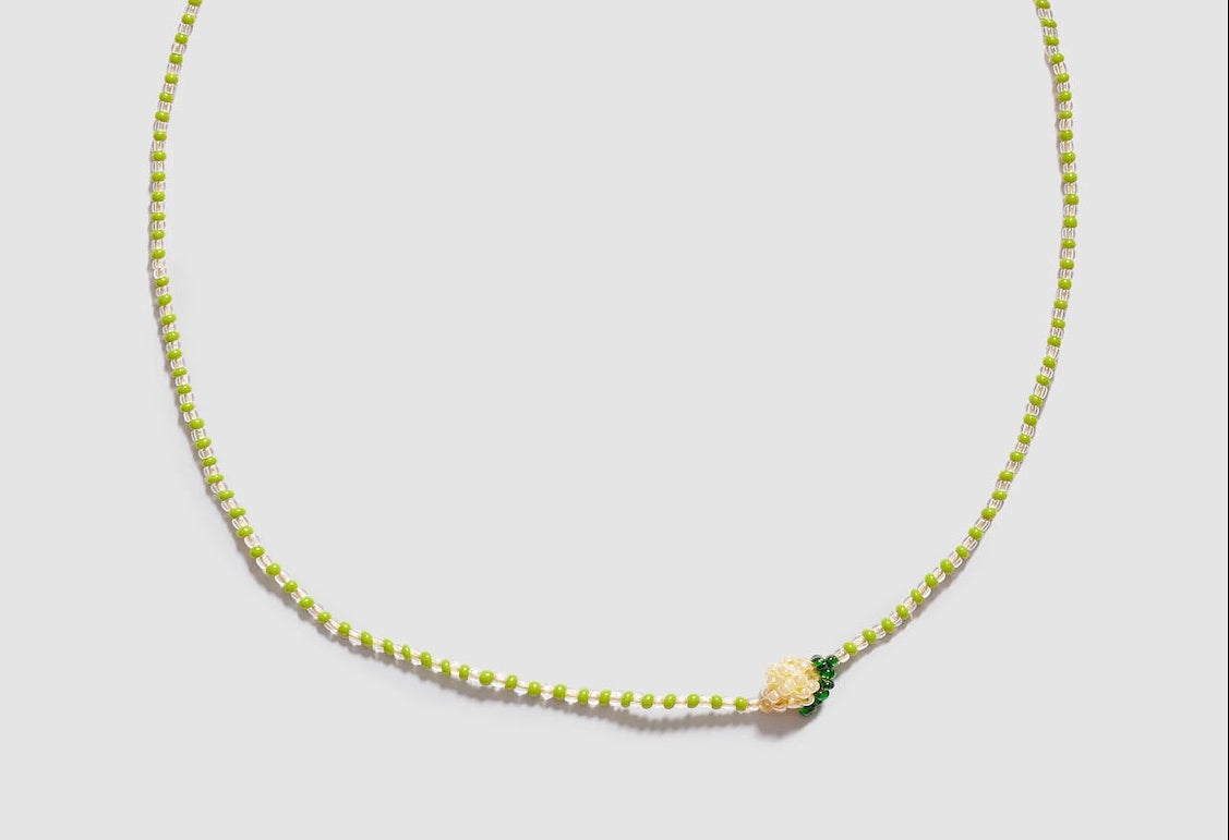 PURA UTZ | MINI STRIPED LEMON NECKLACE