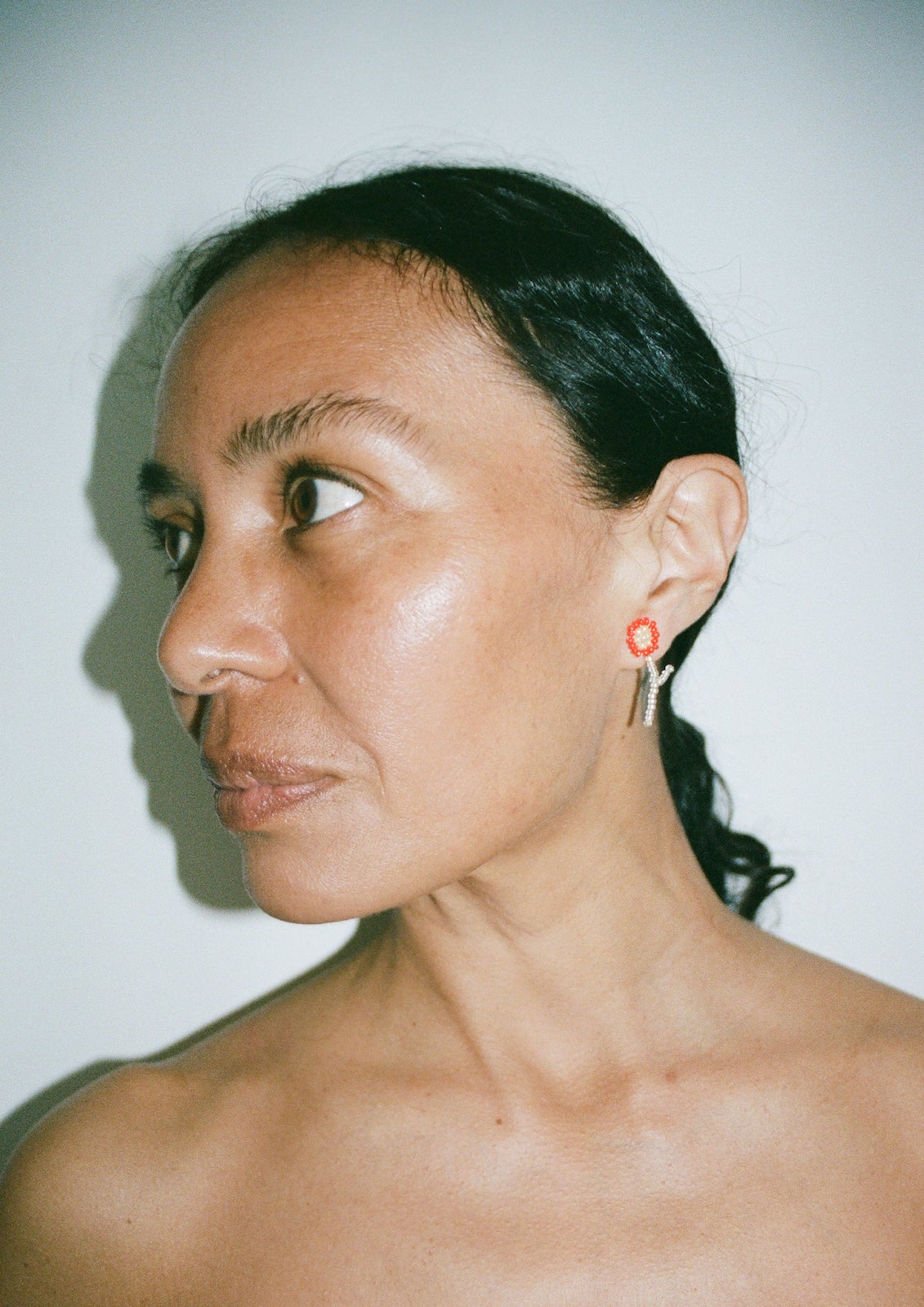 PURA UTZ | RED FLOR STICK EARRINGS