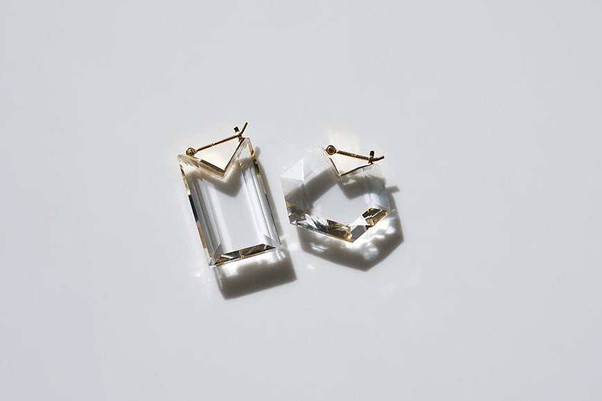 SIMMON SATO | HEXAGON FLAT EARRING SMALL