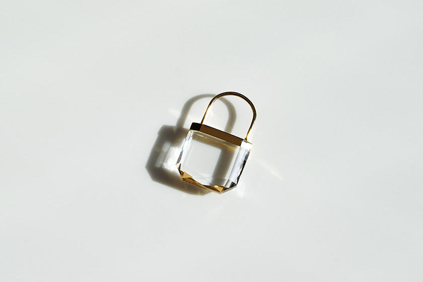 SIMMON SATO | HANG QUARTZ EARRINGS | HEXAGON