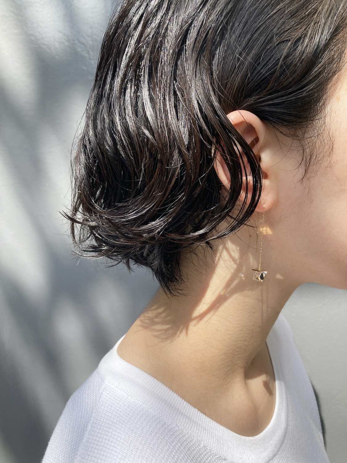SIMMON SATO | REFLECTION QUARTZ CHAIN EARRINGS