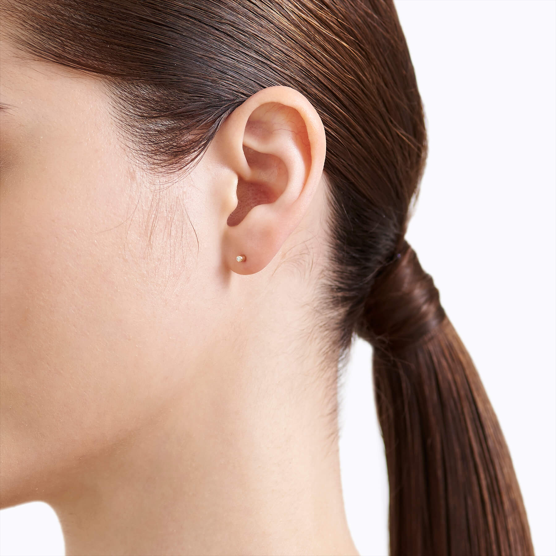 SHIHARA | Diamond Twist Pin Earring 01