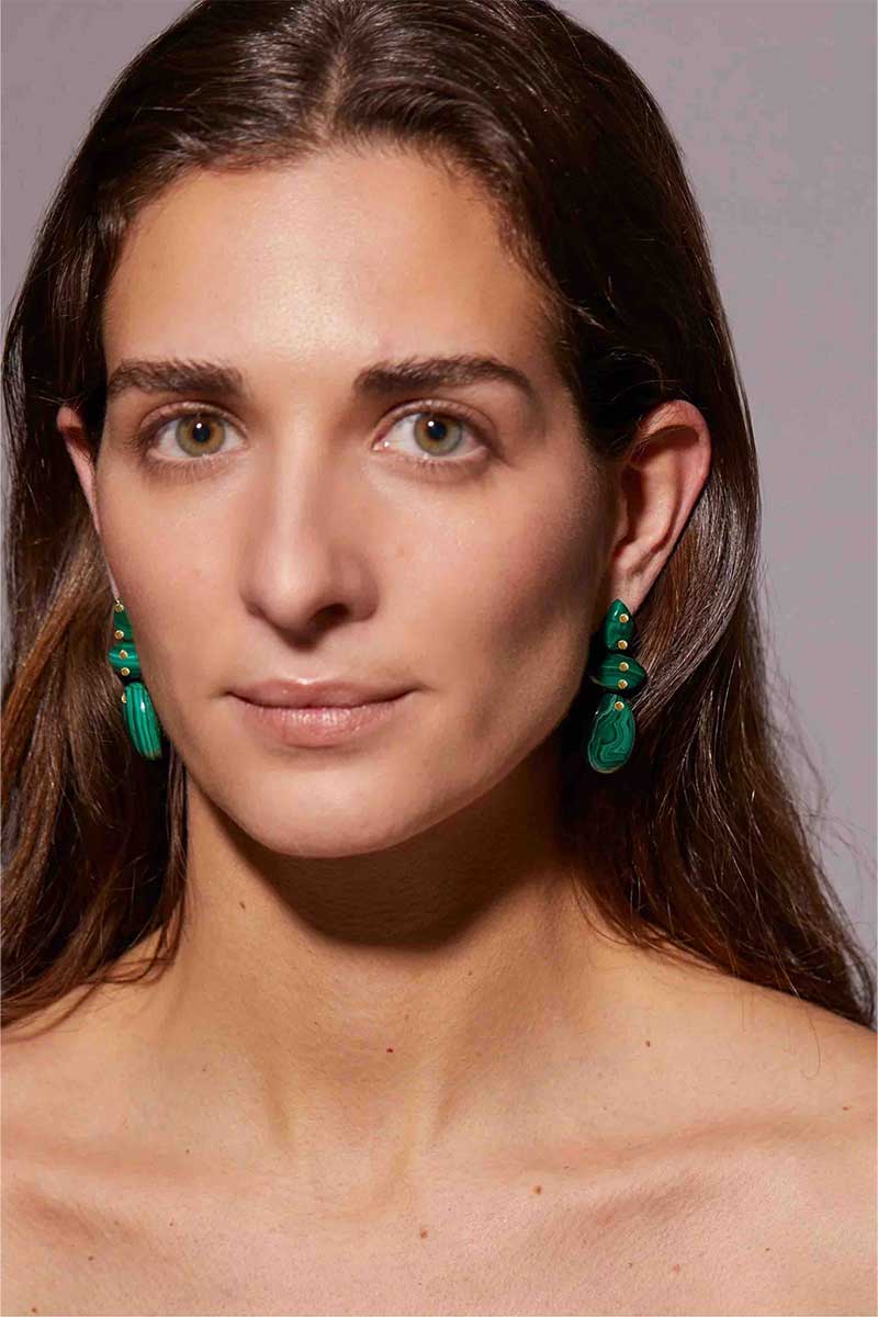 IVARENE | Avalon Malachite Earrings