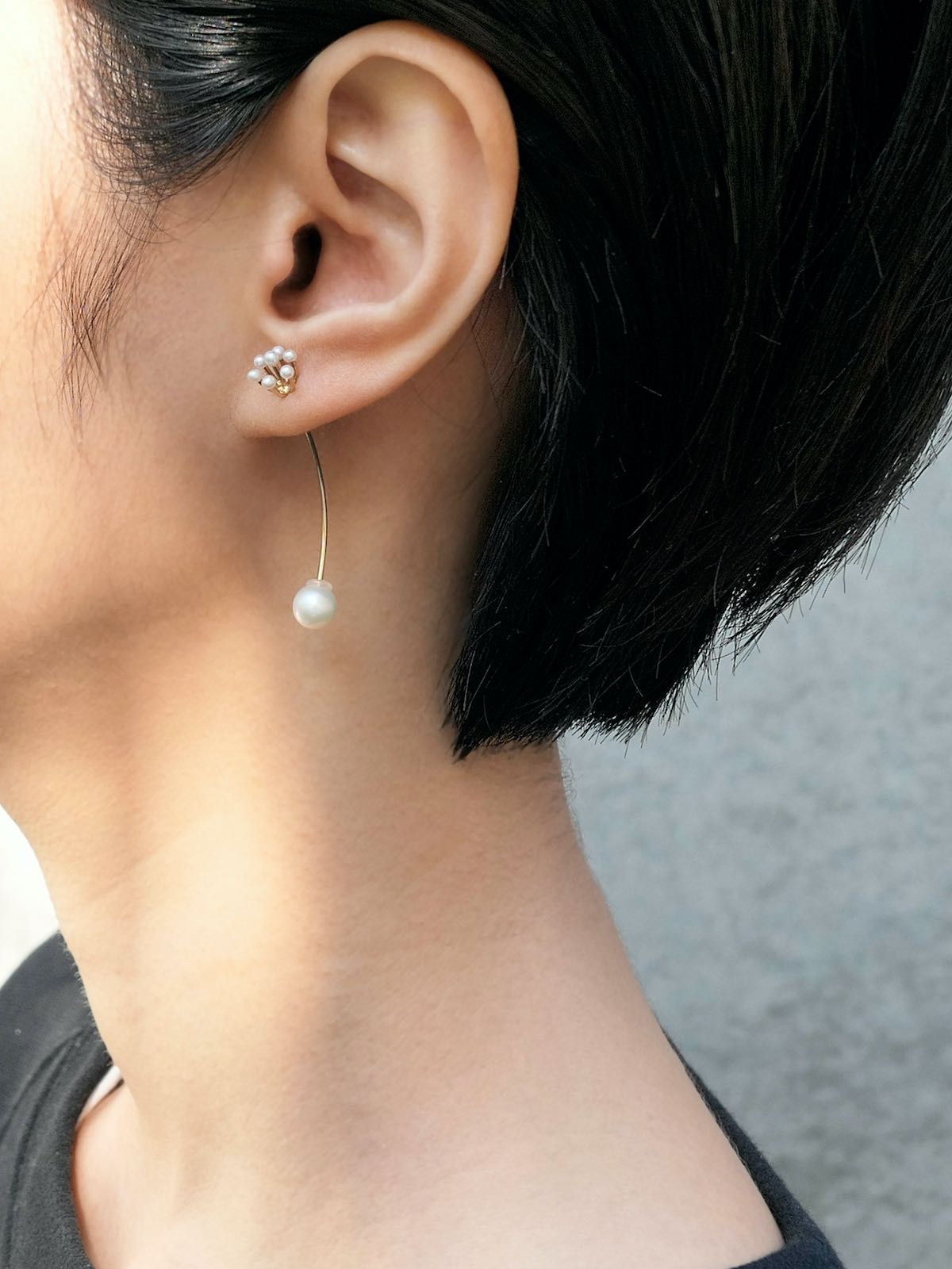 SIMMON SATO | CLEAR FLOWER LONG EARRINGS | LILY