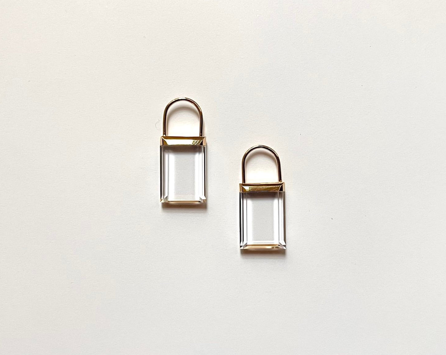 SIMMON SATO | HANG RECTANGLE QUARTZ EARRINGS | SHORT