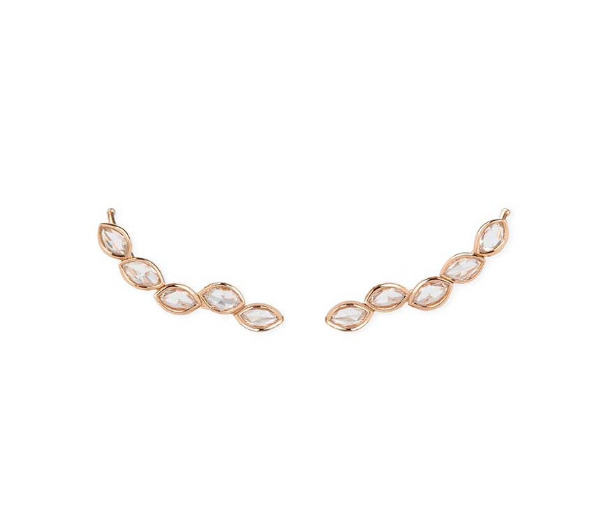 MYRTO ANASTASOPOULOU | Moonshine marquise ear climbers