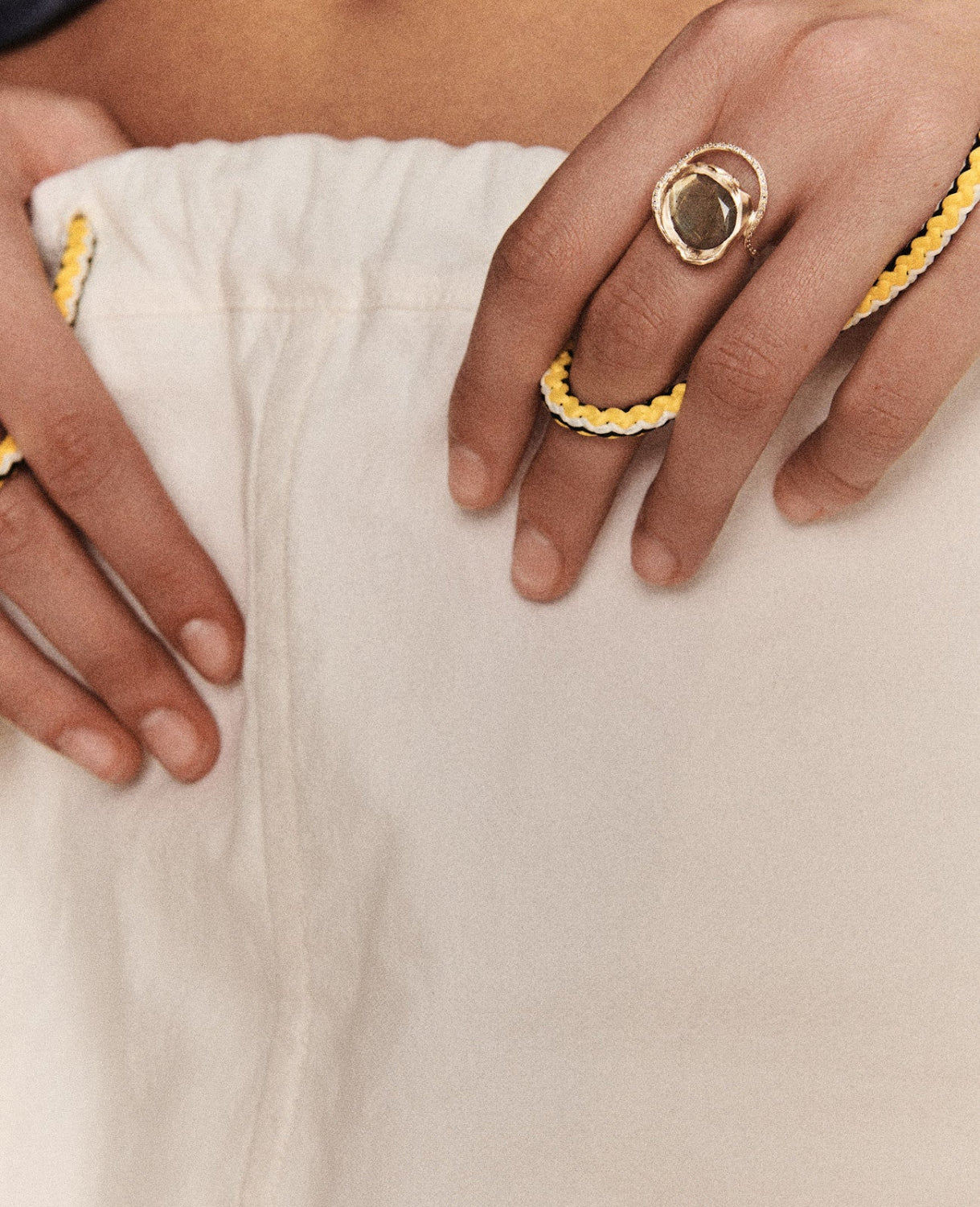 PASCALE MONVOISIN | Ring Gaia labradorite