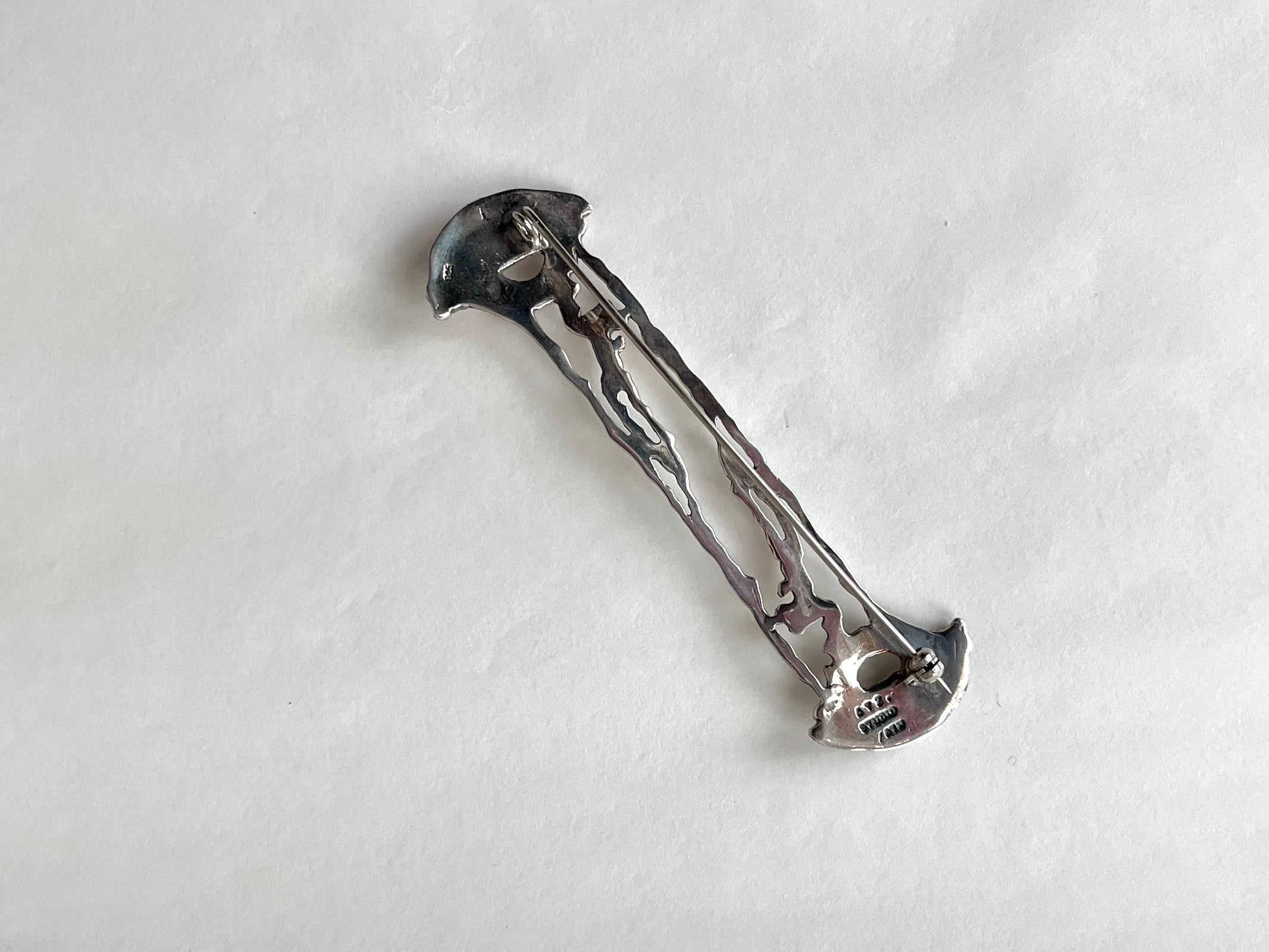 ALEXANDROS TZANNIS STUDIO | Teardrop Broche 2 eyes horizontal