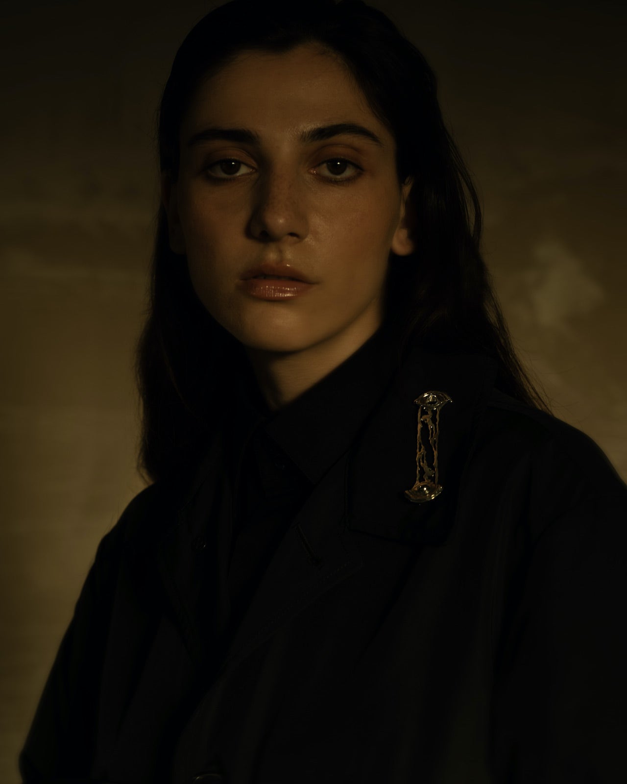 ALEXANDROS TZANNIS STUDIO | Teardrop Broche 2 eyes horizontal