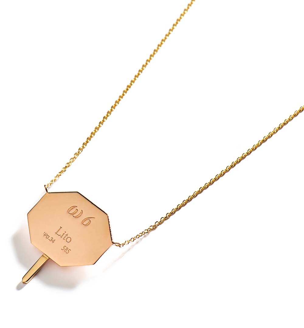 LITO | Octagon diamond line necklace