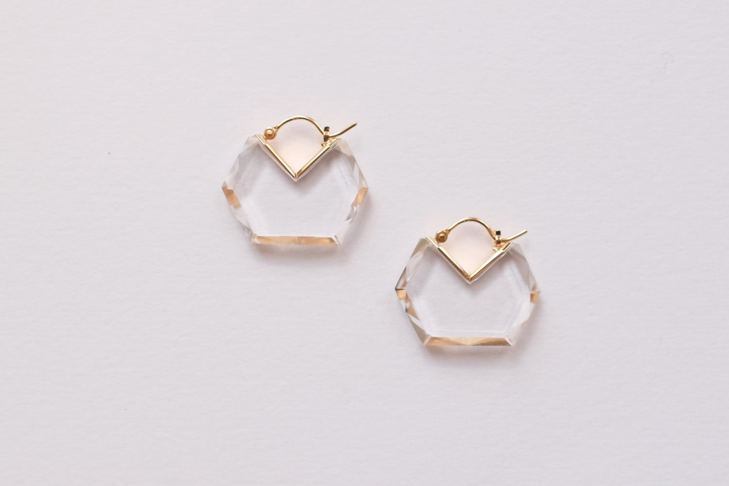 SIMMON SATO | FLAT EARRINGS | HEXAGON LONG