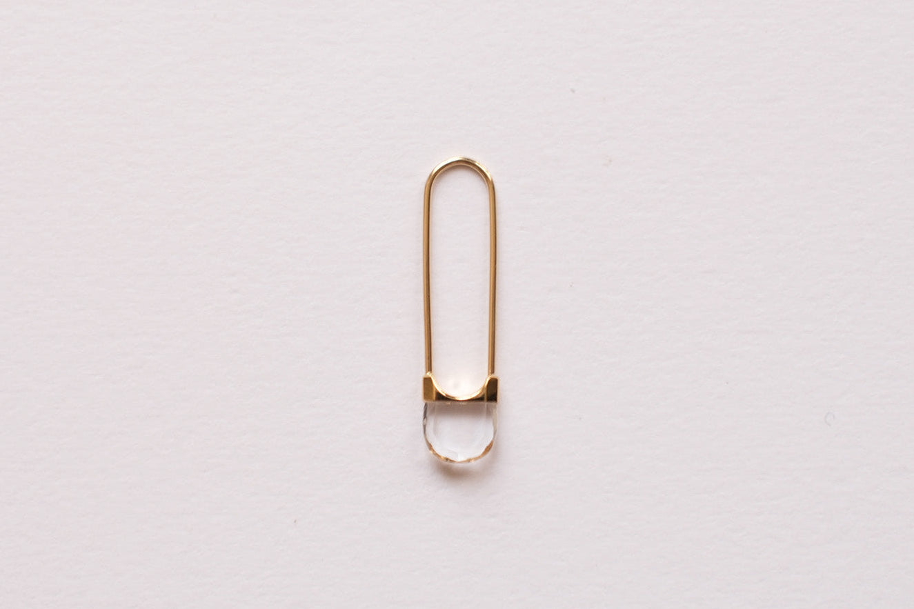 SIMMON SATO | DROP QUARTZ EARRINGS | OVAL SHORT