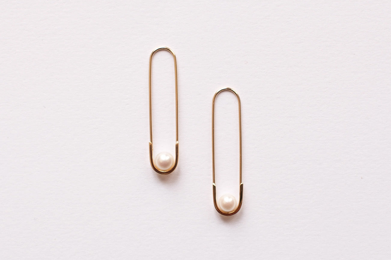 SIMMON SATO | Drop Pearl Earrings | Long