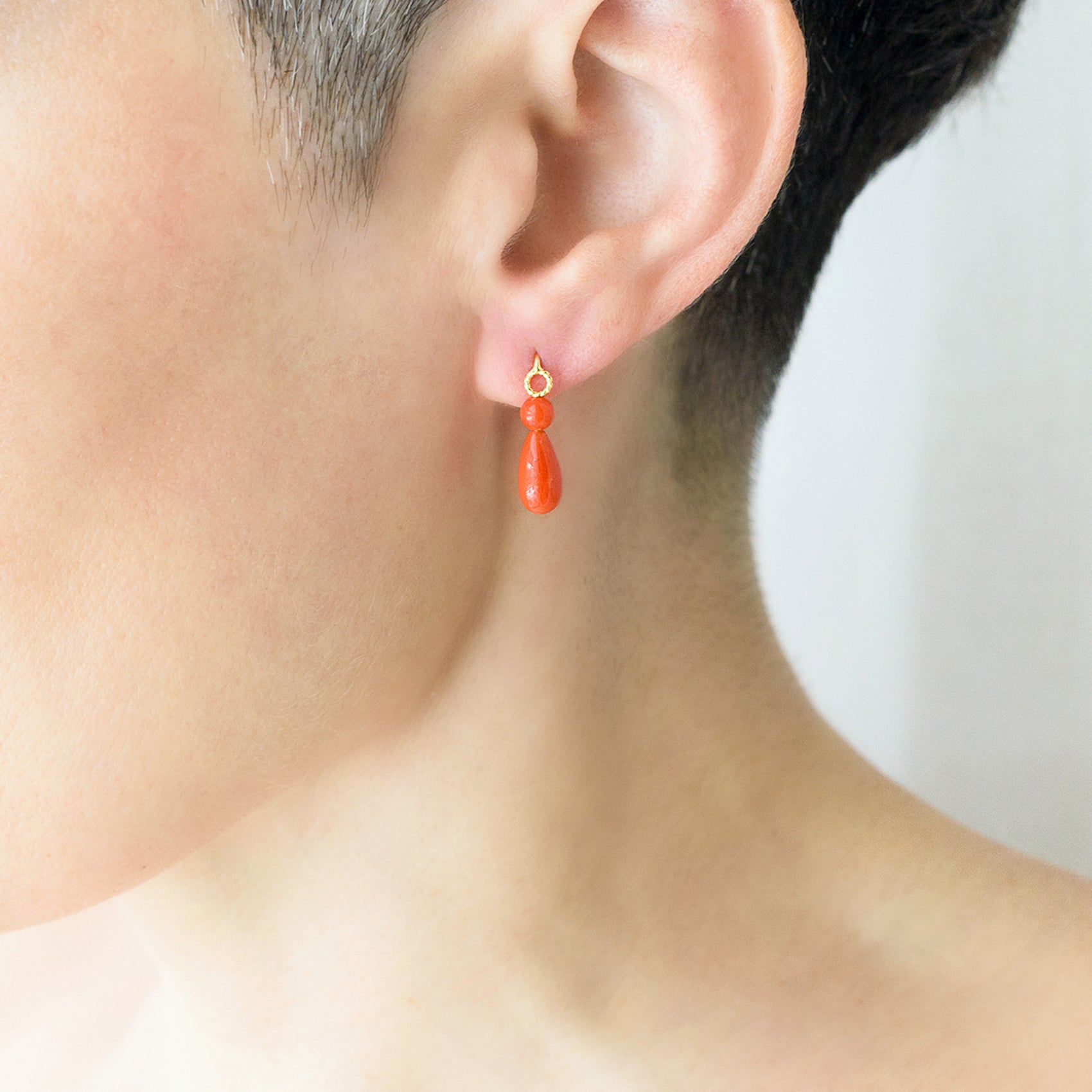 CHRISTINA SOUBLI | Drop earrings with corals