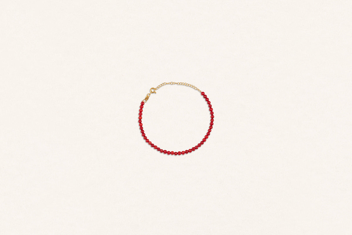 AVALON | Red round corals bracelet